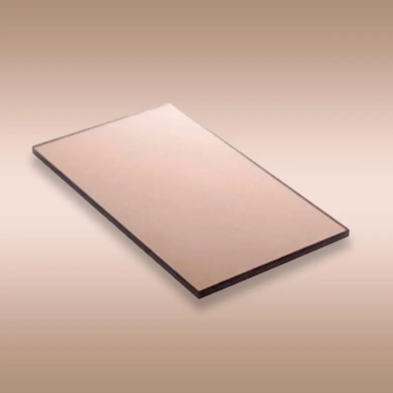 Chapa de policarbonato compacto bronze, 2.050 × 6.000 mm, 3 mm de espessura