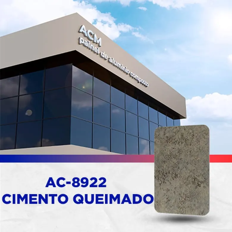 Painel ACM Grey Mist (Cimento queimado), 1.220 × 5.000 mm, 3 mm
