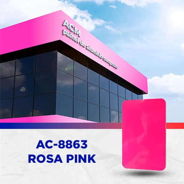 Painel ACM Pink (Rosa), 1.220 × 5.000 mm, 3 mm