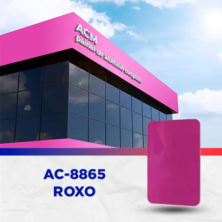 Painel ACM Purple (Roxo), 1.220 × 5.000 mm, 3 mm